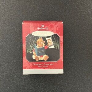 Hallmark Keepsake Grandma's Memories Ornament - Red and Brown 1998